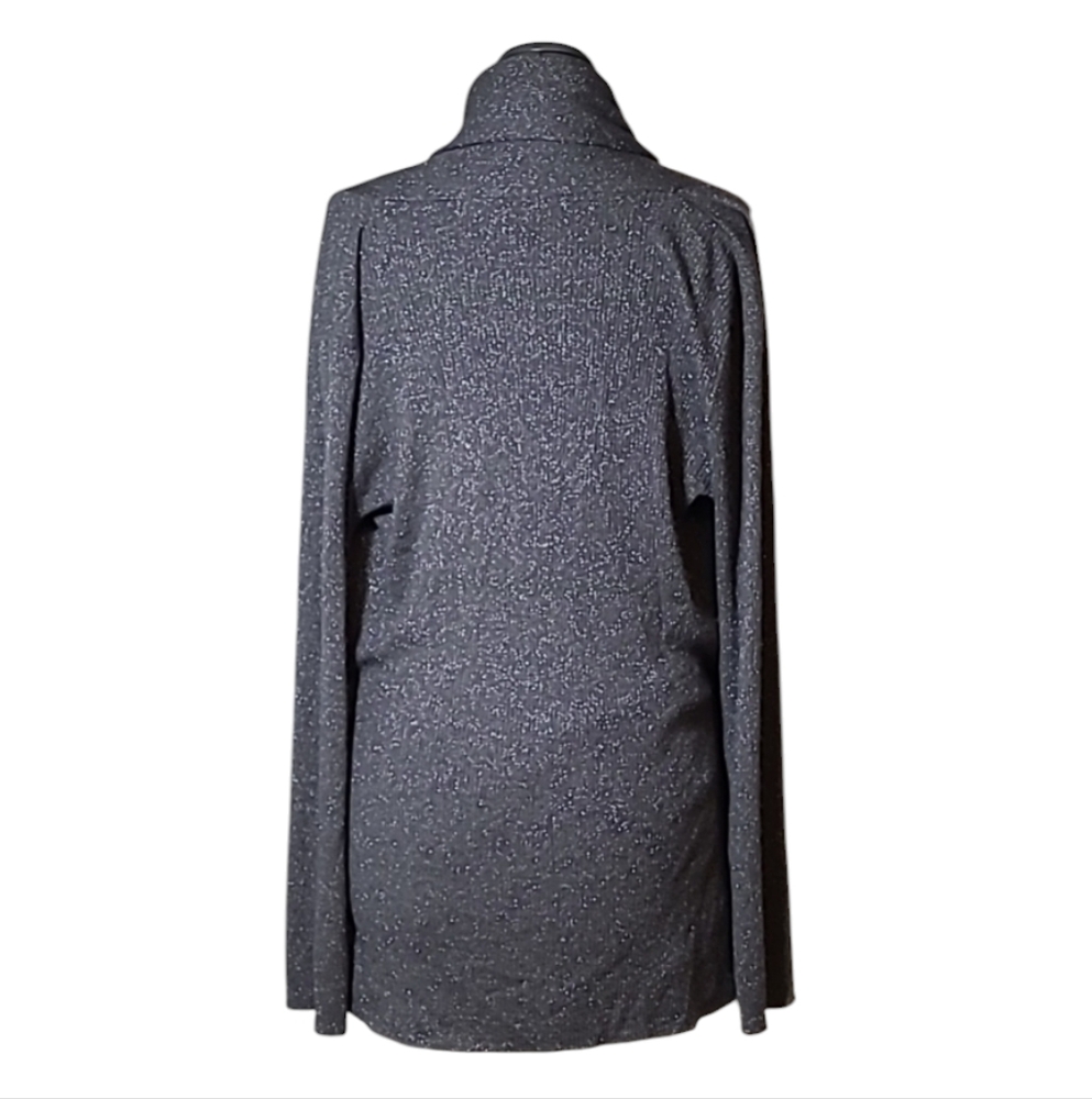 LG Cashmere Silk Sparkly Grey Draped Kimono Cardigan Autumn Cashmere - Picture 3 of 4